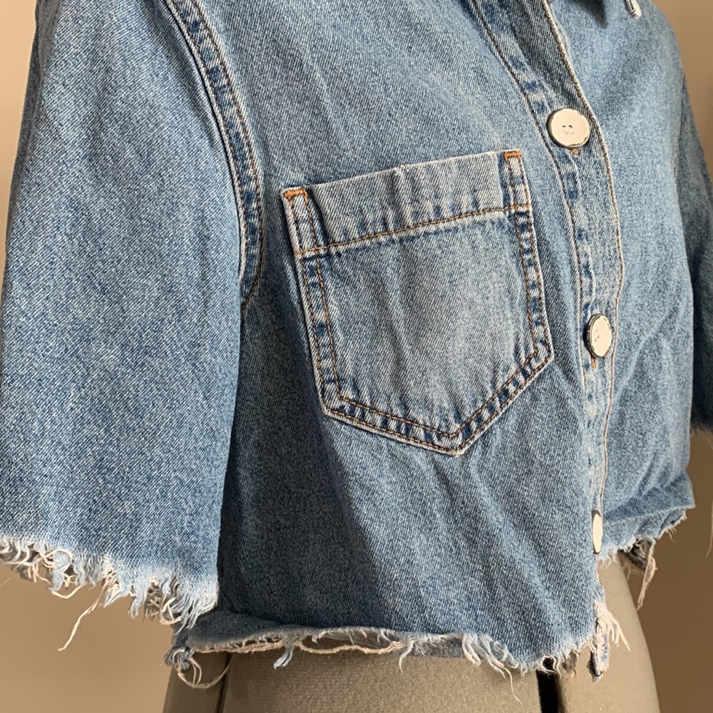 Free People Denim Crop - Picture 3 of 4